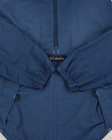 Vintage 1990s Columbia Two-Tone Tech Shell Packable Half-Zip Hooded Windbreaker Jacket - L