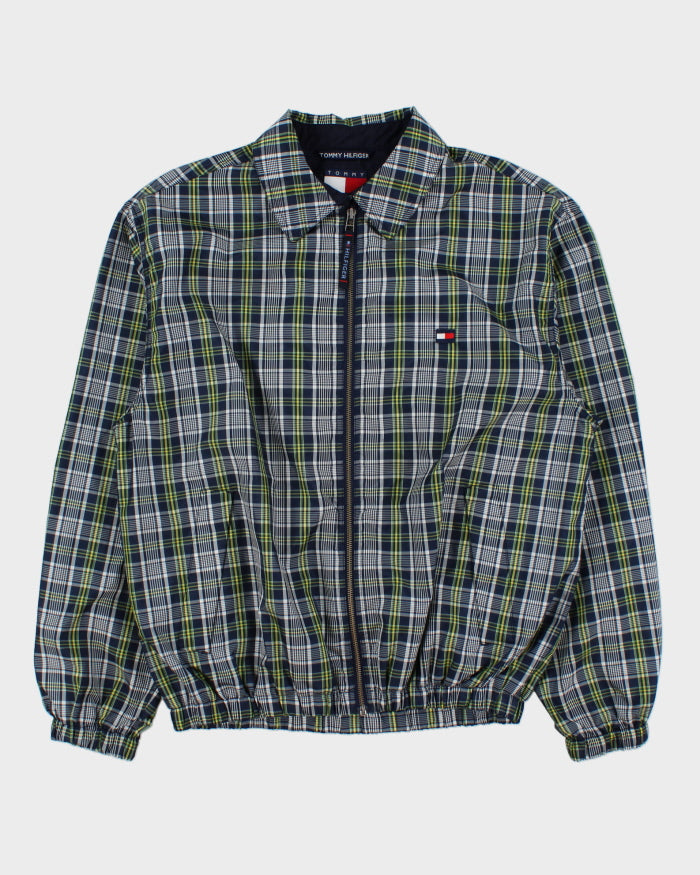 Vintage 1990s Tommy Hilfiger Tartan Plaid Shell Harrington Jacket - M