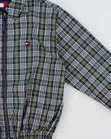 Vintage 1990s Tommy Hilfiger Tartan Plaid Shell Harrington Jacket - M