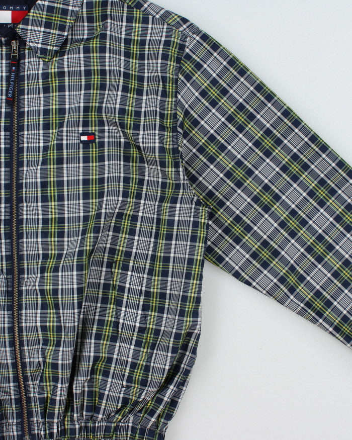 Vintage 1990s Tommy Hilfiger Tartan Plaid Shell Harrington Jacket - M