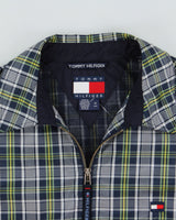 Vintage 1990s Tommy Hilfiger Tartan Plaid Shell Harrington Jacket - M