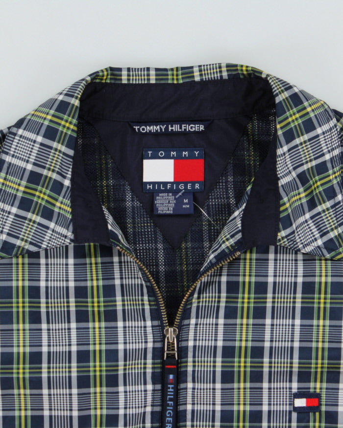 Vintage 1990s Tommy Hilfiger Tartan Plaid Shell Harrington Jacket - M