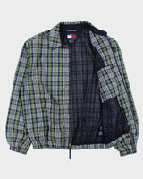 Vintage 1990s Tommy Hilfiger Tartan Plaid Shell Harrington Jacket - M