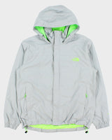 Vintage The North Face Grey/Volt Green Hyvent Shell Hooded Waterproof Jacket - M