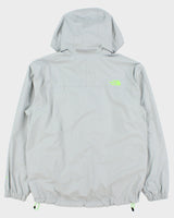 Vintage The North Face Grey/Volt Green Hyvent Shell Hooded Waterproof Jacket - M