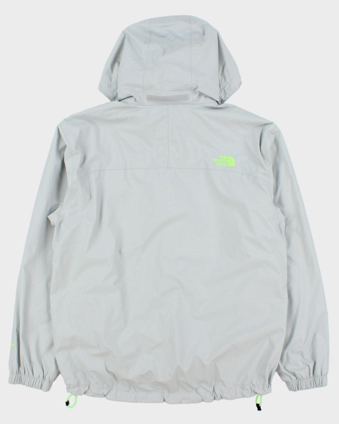 Vintage The North Face Grey/Volt Green Hyvent Shell Hooded Waterproof Jacket - M
