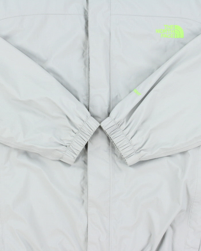 Vintage The North Face Grey/Volt Green Hyvent Shell Hooded Waterproof Jacket - M