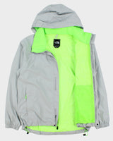 Vintage The North Face Grey/Volt Green Hyvent Shell Hooded Waterproof Jacket - M