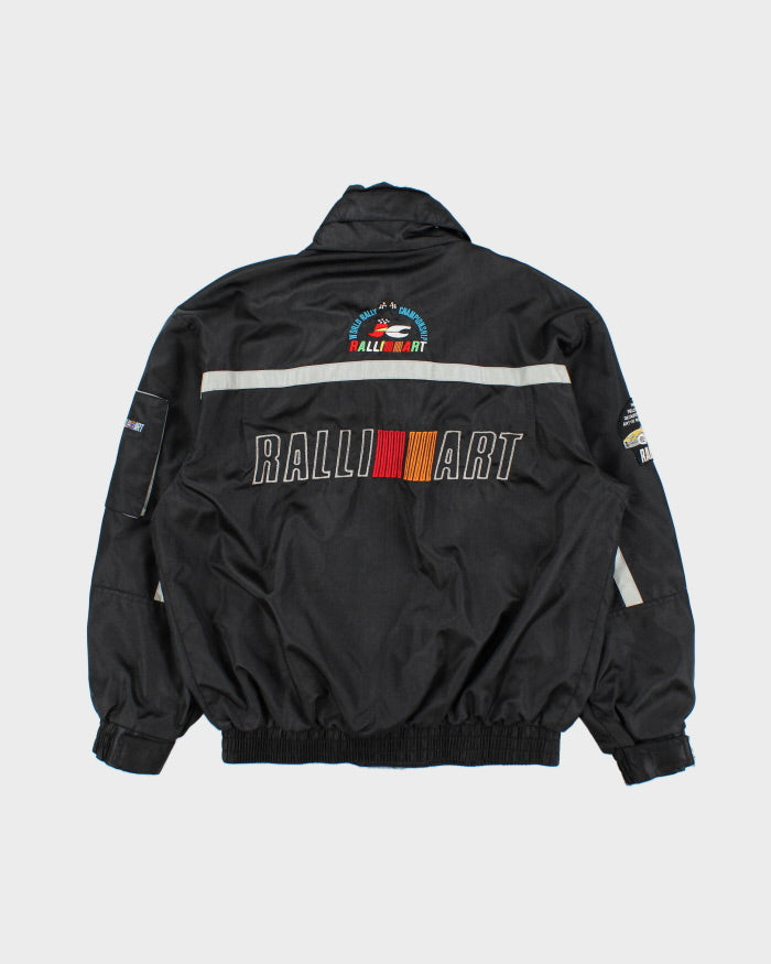 Vintage 1990s Ralliart World Rally Championship Embroidered Motor Field All Weather Shell Bomber Jacket - M