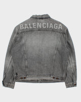 F/W 2018 Balenciaga Archetype Unisex Oversized Denim Logo Jacket - XS