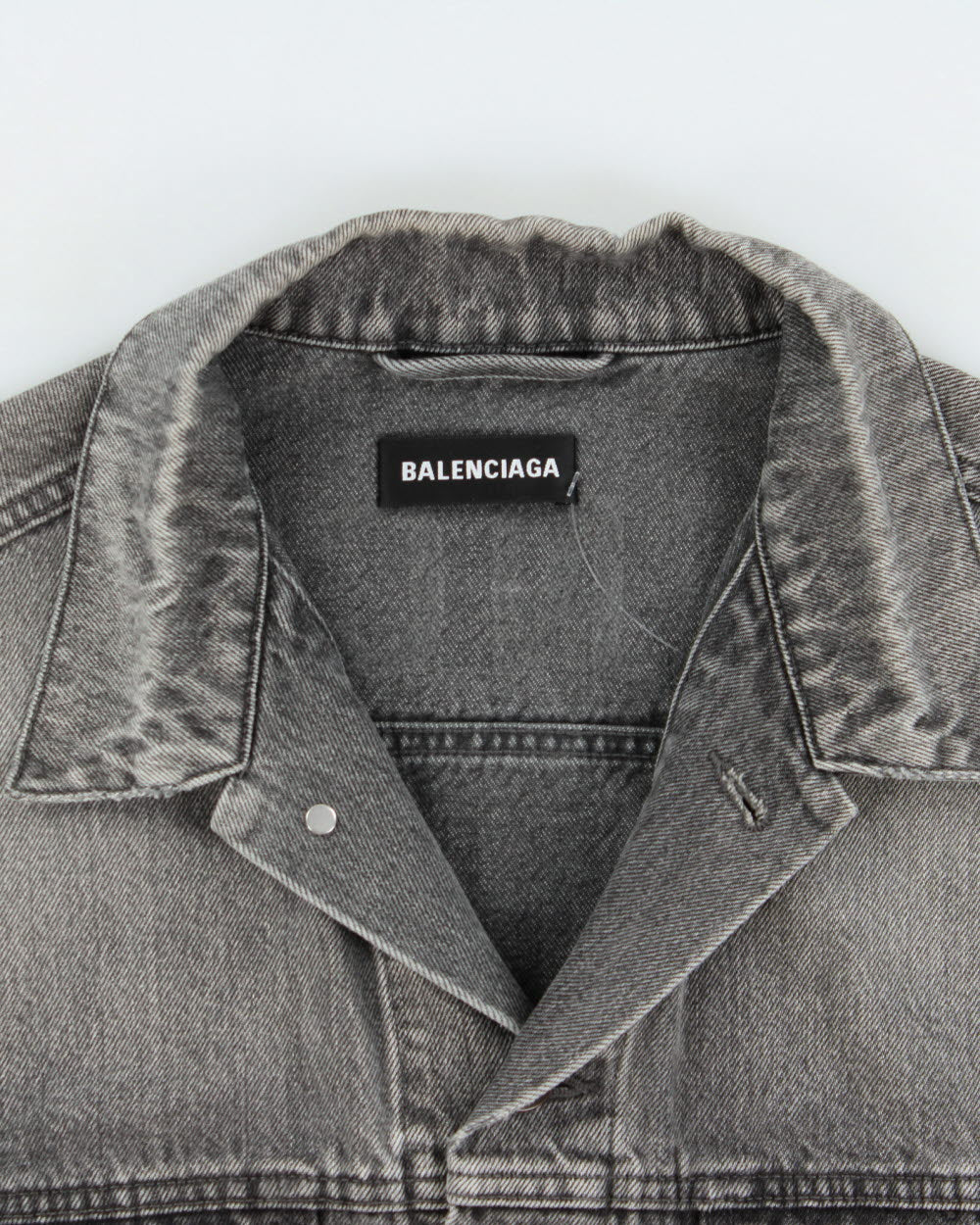 F/W 2018 Balenciaga Archetype Unisex Oversized Denim Logo Jacket - XS