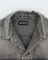 F/W 2018 Balenciaga Archetype Unisex Oversized Denim Logo Jacket - XS