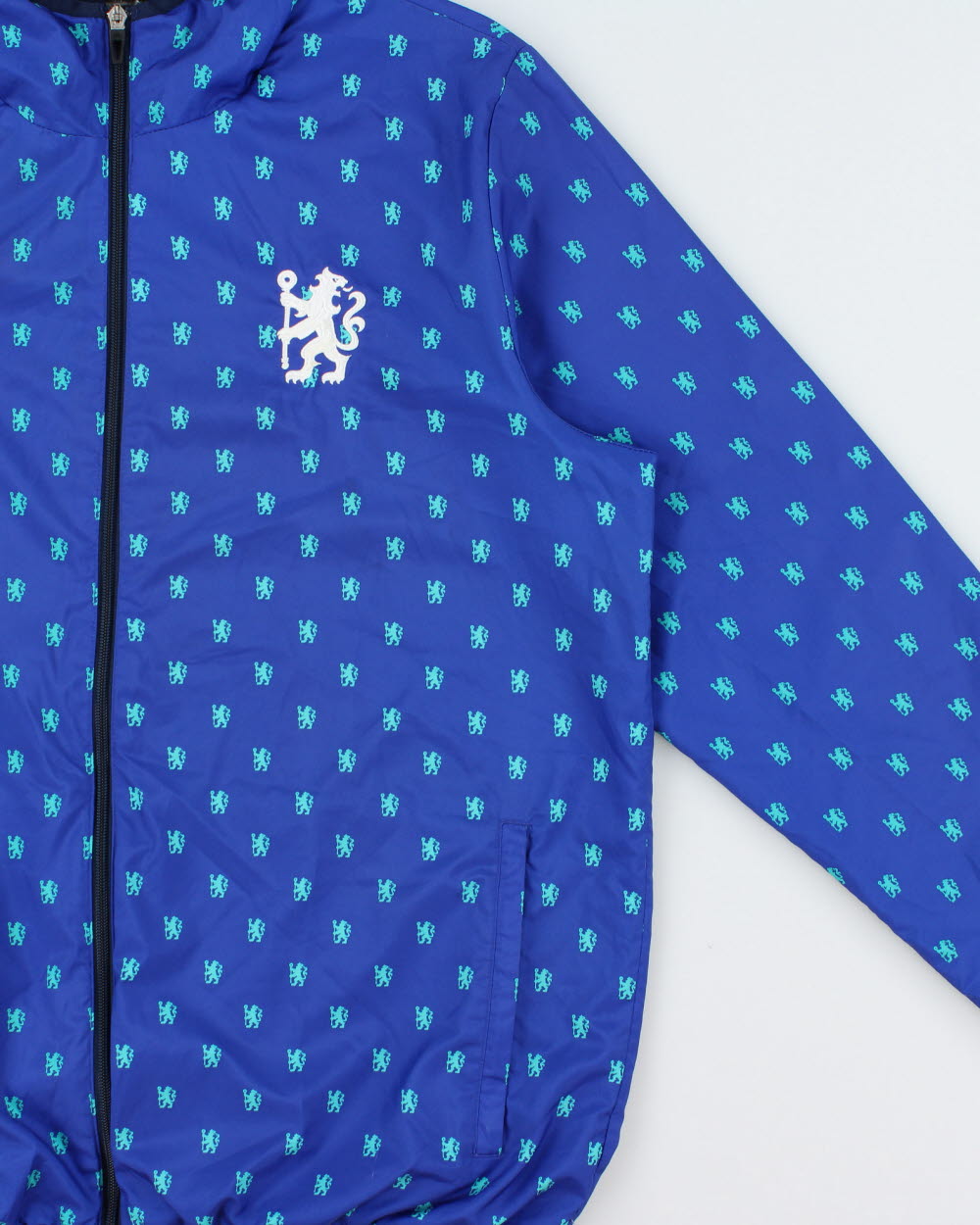 2015-16 Adidas Chelsea FC Monogram Badge Japan Exclusive Soft Shell Hooded Windbreaker Jacket - XL