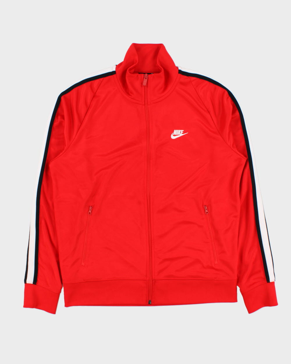 Vintage Nike Soft Shell Taped Embroidered Track Jacket - M