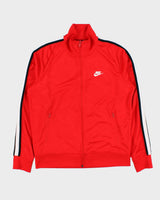 Vintage Nike Soft Shell Taped Embroidered Track Jacket - M