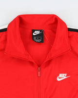 Vintage Nike Soft Shell Taped Embroidered Track Jacket - M