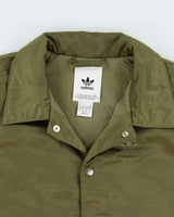 Vintage Adidas Originals Khaki Fleeced Lined Shell Coach Jacket - XXS