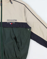 Vintage 1990s Ralph Lauren Chaps Colourblock Waterproof Shell Bomber Jacket - L