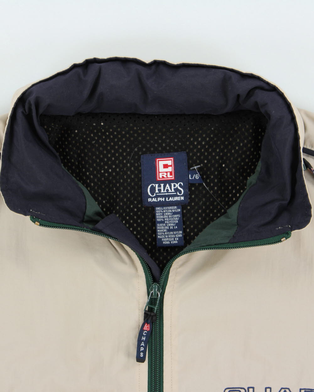 Vintage 1990s Ralph Lauren Chaps Colourblock Waterproof Shell Bomber Jacket - L