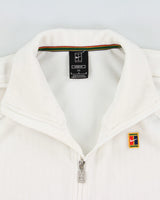 Nike Challenge Court Tennis Velour Loose Fit Taped Funnel Neck Track Jacket - M