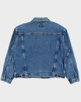 Vintage 1990s iD Wear Embroidered Brendale Contracting Denim Jacket -  XL