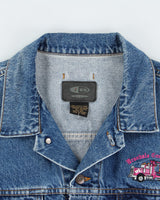 Vintage 1990s iD Wear Embroidered Brendale Contracting Denim Jacket -  XL