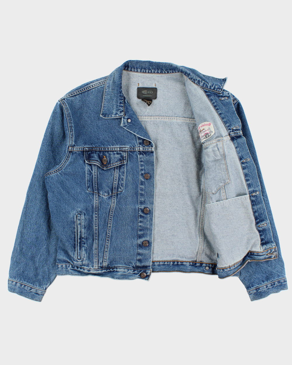 Vintage 1990s iD Wear Embroidered Brendale Contracting Denim Jacket -  XL
