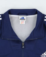 Vintage 1990s Adidas Navy 3-Stripe Shell Windbreaker Jacket - XL