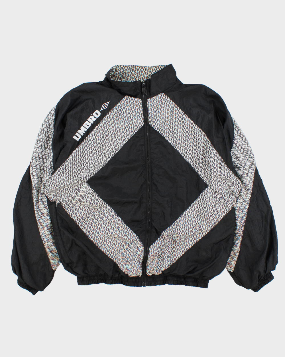 Vintage 1990s Umbro Monogram Embroidered Soft Shell Windbreaker Jacket - M