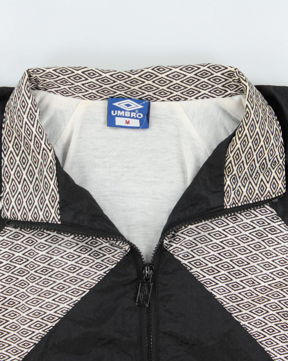 Vintage 1990s Umbro Monogram Embroidered Soft Shell Windbreaker Jacket - M