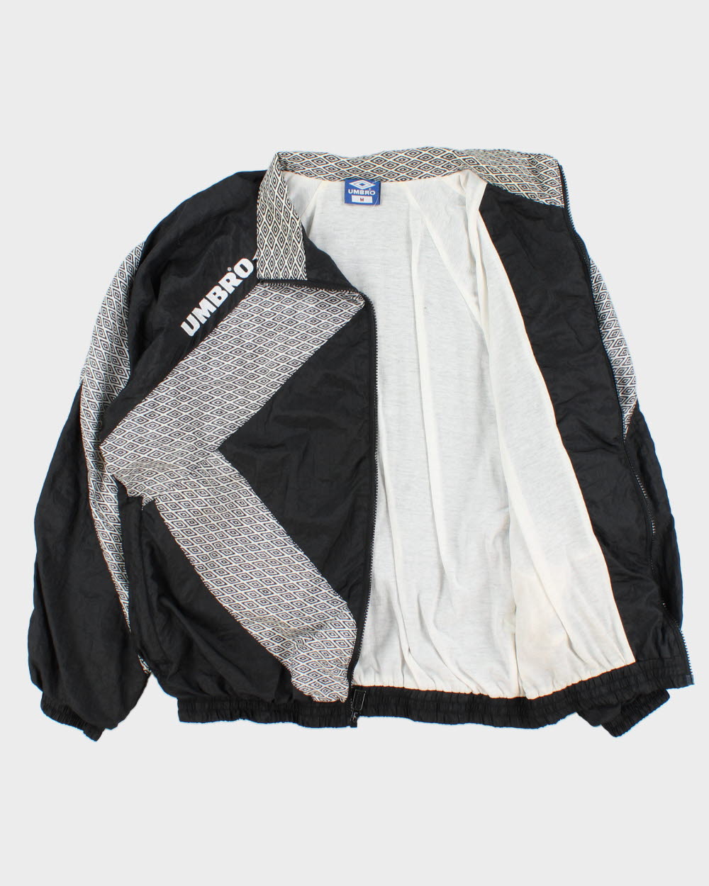 Vintage 1990s Umbro Monogram Embroidered Soft Shell Windbreaker Jacket - M