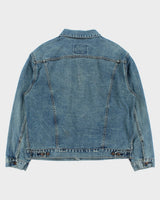Vintage 1999 GAP Blue Jeans Distressed Denim Trucker Jacket - XL