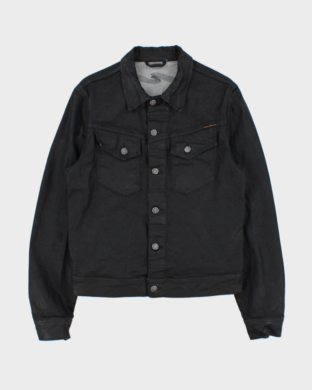 Nudie Jeans Back To Black Tar Denim Conny Jacket - M