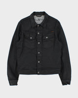 Nudie Jeans Back To Black Tar Denim Conny Jacket - M