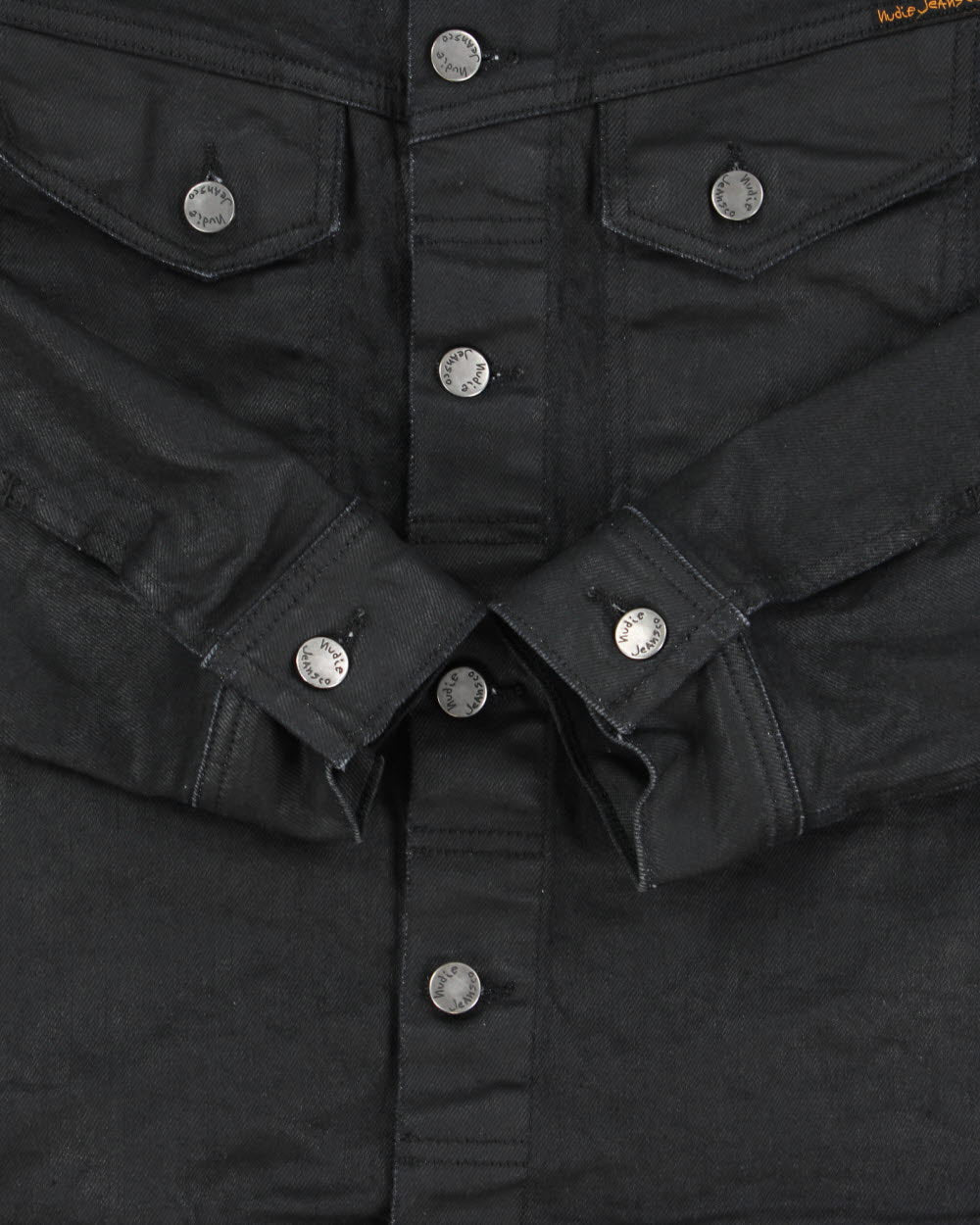 Nudie Jeans Back To Black Tar Denim Conny Jacket - M