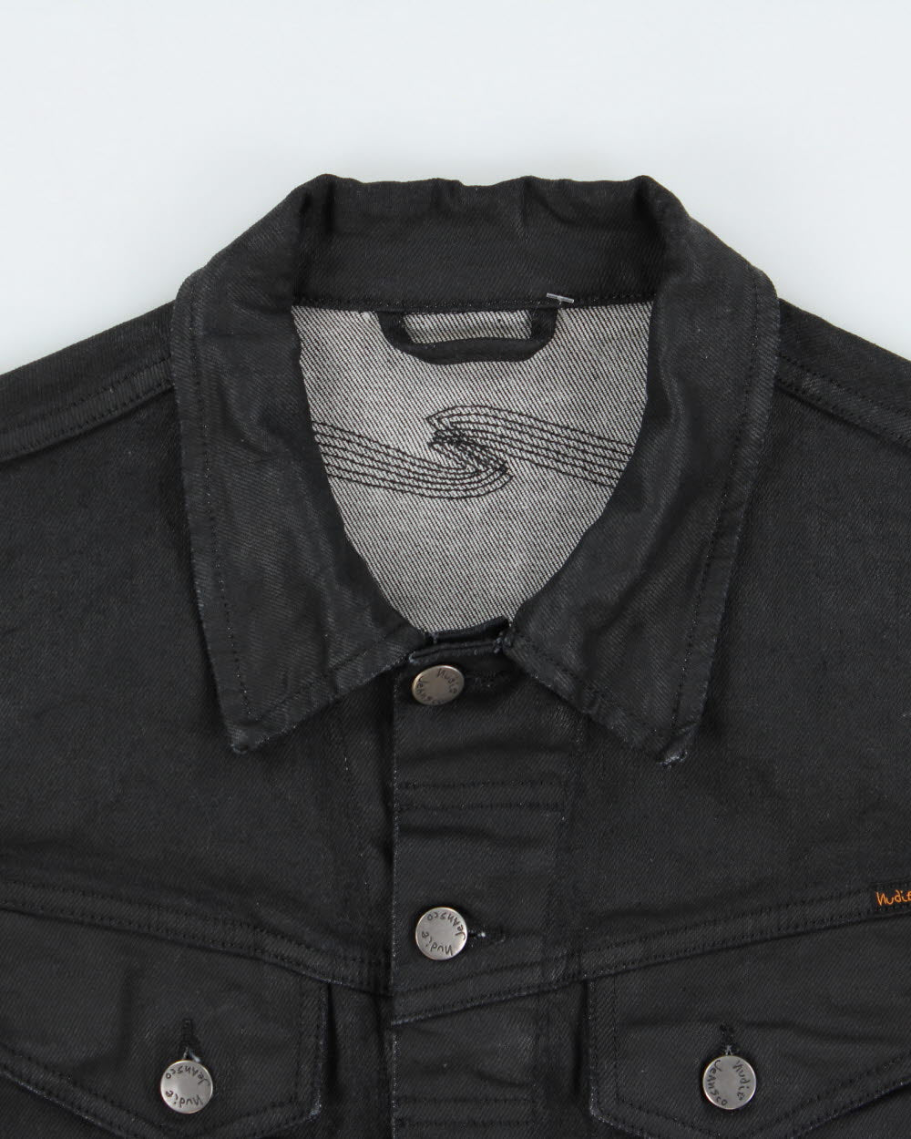 Nudie Jeans Back To Black Tar Denim Conny Jacket - M