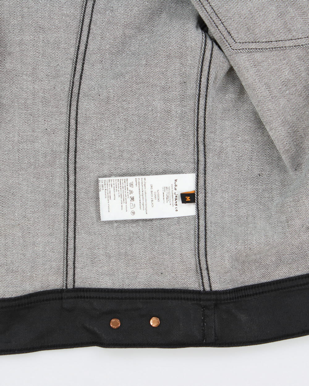 Nudie Jeans Back To Black Tar Denim Conny Jacket - M