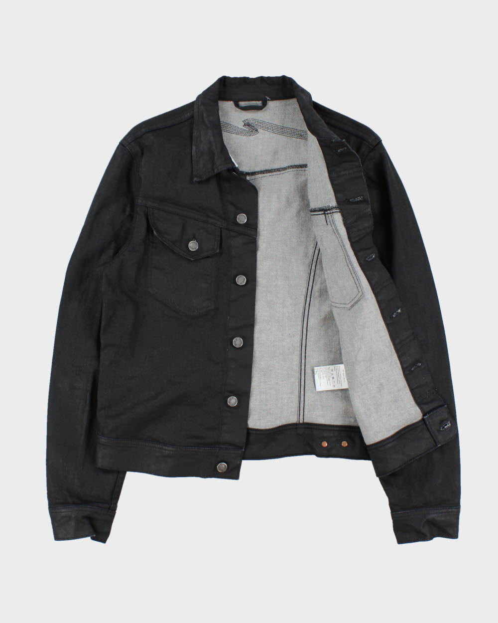 Nudie Jeans Back To Black Tar Denim Conny Jacket - M