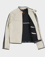 Vintage Y2K 00s Danier Leather Tape Slim Fit Cafe Racer Biker Jacket - S
