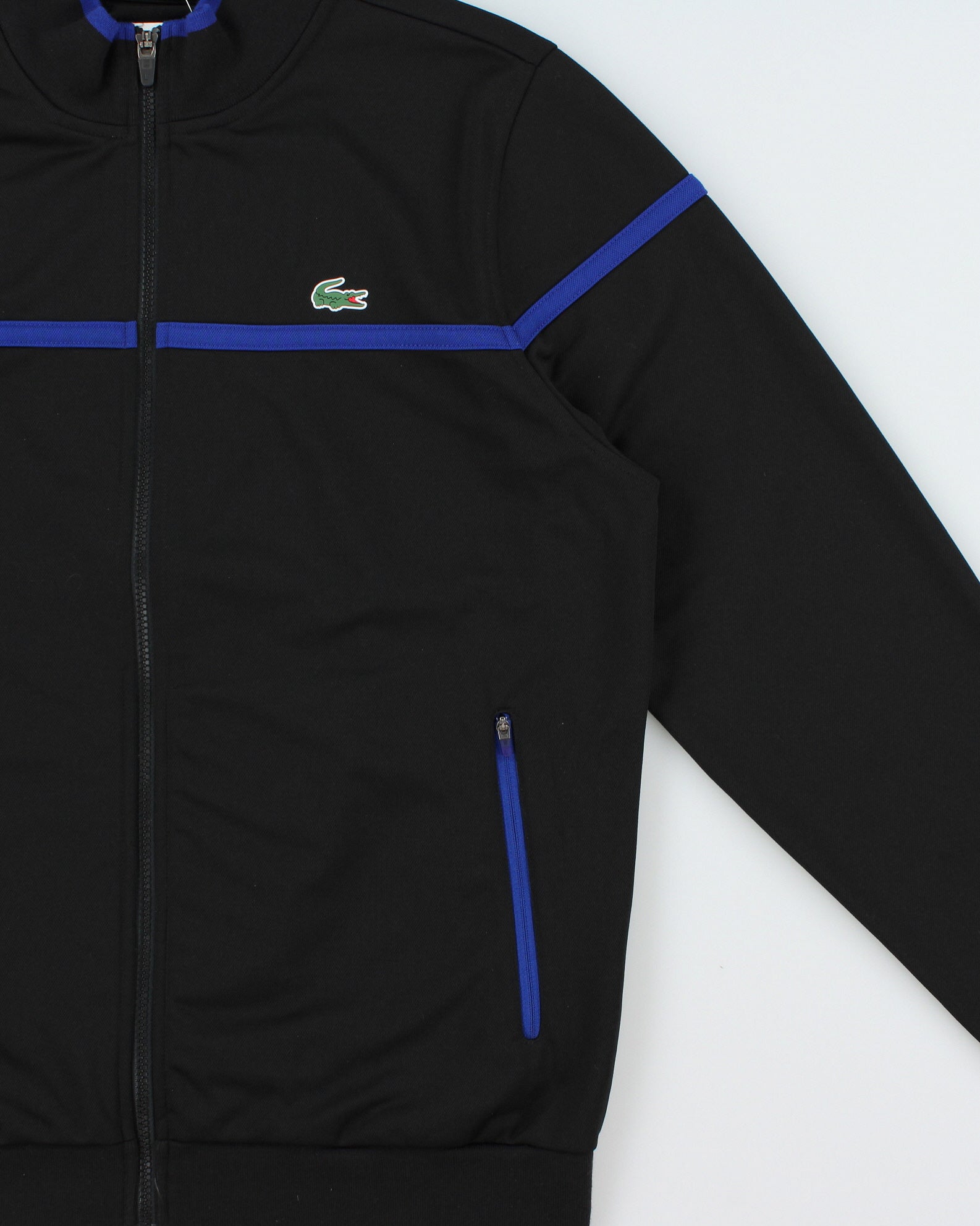 Vintage Lacoste Sport Black Classic Croc Track Jacket - L