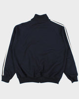 Vintage Y2K 00s Fred Perry Navy Striped Classic Funnel Neck Track Jacket - M