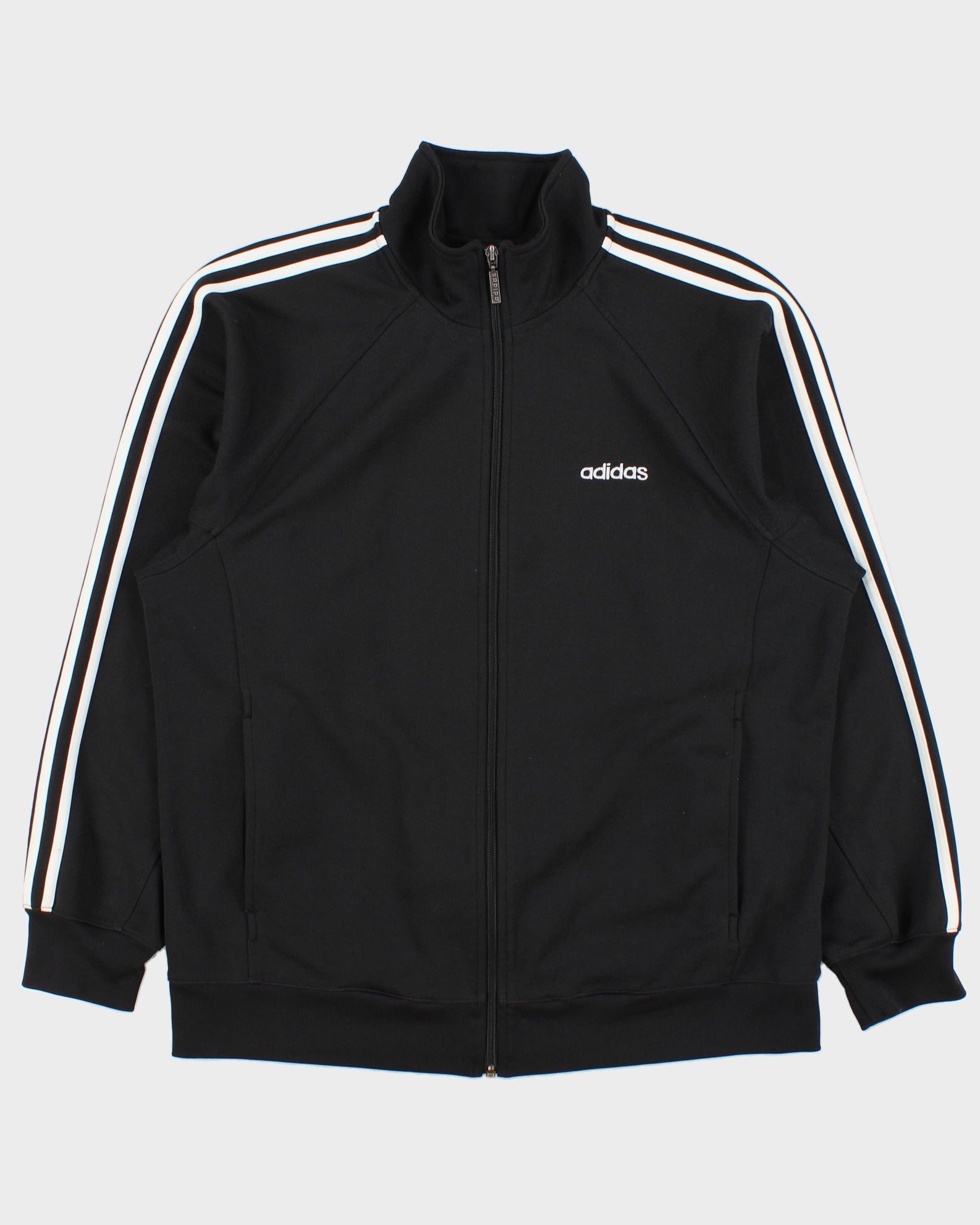 Vintage Y2K 00s Adidas Heavyweight Classic 3-Stripe Funnel Neck Track Jacket - M