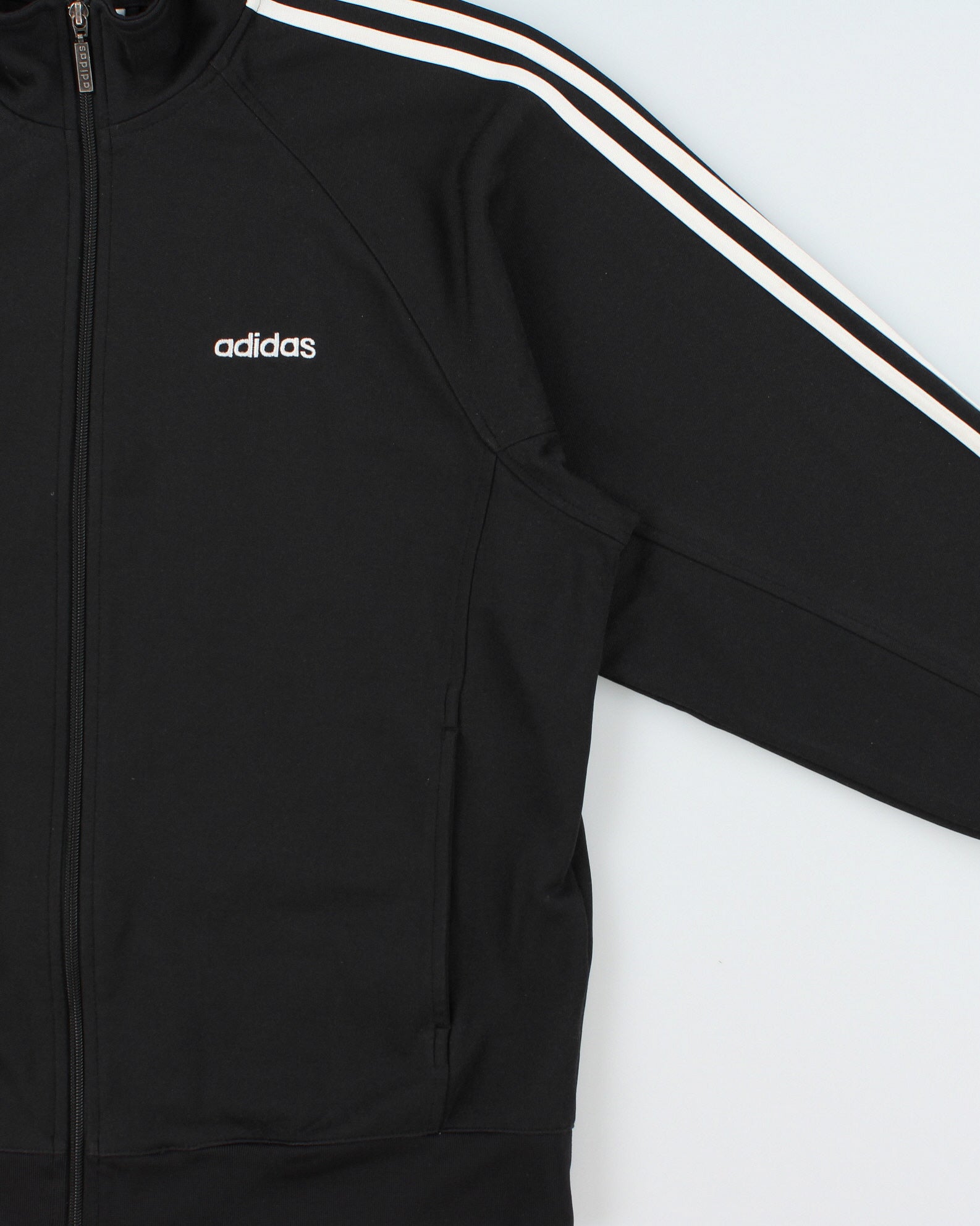 Vintage Y2K 00s Adidas Heavyweight Classic 3-Stripe Funnel Neck Track Jacket - M