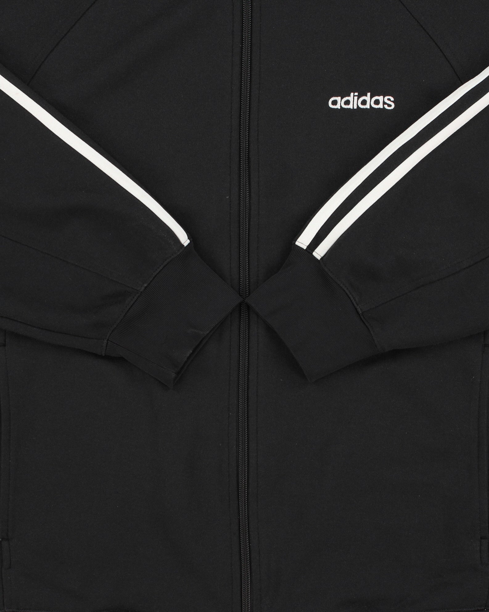 Vintage Y2K 00s Adidas Heavyweight Classic 3-Stripe Funnel Neck Track Jacket - M