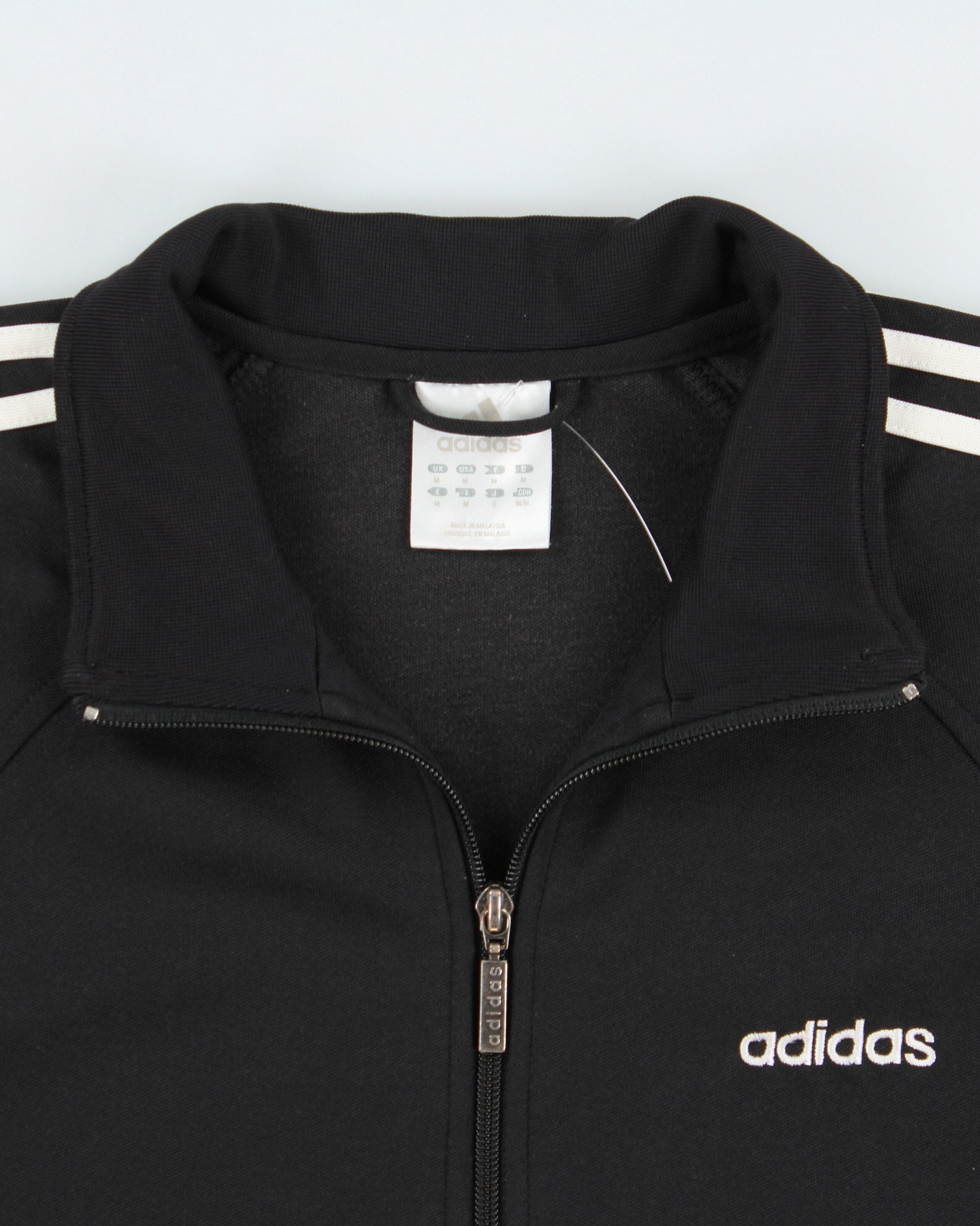 Vintage Y2K 00s Adidas Heavyweight Classic 3-Stripe Funnel Neck Track Jacket - M