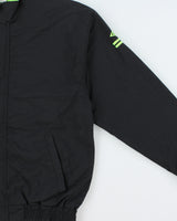 Vintage 1990s Umbro Volt Green Embroidered Shell Bomber Jacket - S