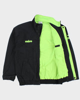 Vintage 1990s Umbro Volt Green Embroidered Shell Bomber Jacket - S