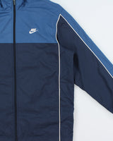 Vintage Y2K 00s Nike Two-Tone Embroidered Shell Windbreaker Jacket - L
