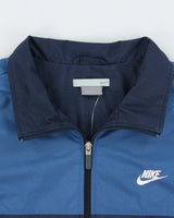 Vintage Y2K 00s Nike Two-Tone Embroidered Shell Windbreaker Jacket - L