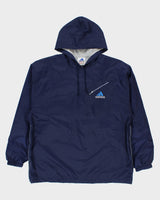 DSWT Vintage 1990s Adidas Navy Wind Trainer Pullover Jacket - XXL